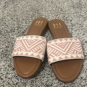 Pink and white sandal
